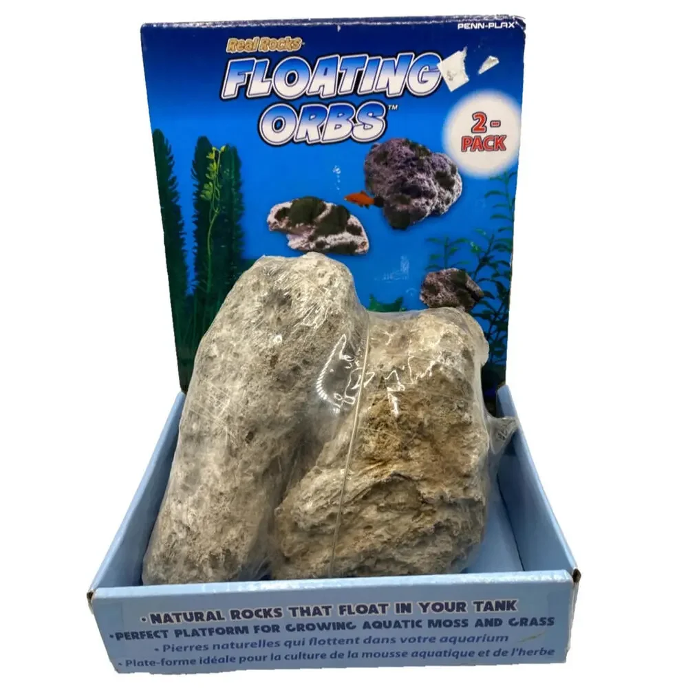 Penn Plax Floating Orbs with Nylon Line 2 Pack Fish Tank Aquarium Decoration